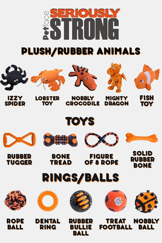 Petface Seriously Strong Nobbly Ball Dog Toy