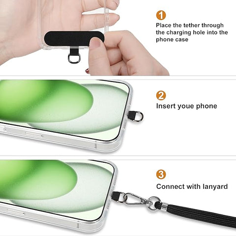 COCASES Adjustable Crossbody Phone Lanyard Strap 150cm