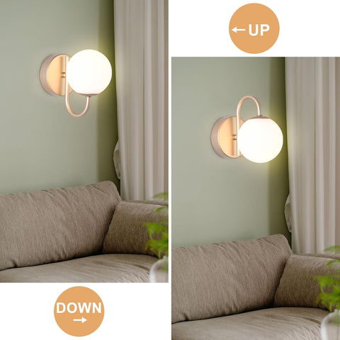Gold Globe G9 Up Down Wall Light Modern Sconce