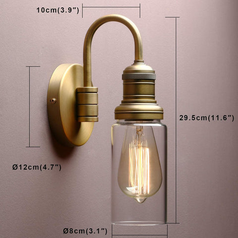 Yosoan Modern Vintage Industrial Wall Sconce Antique Gold