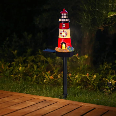 Solar Lights Outdoor Decorative Watchtower Design Pathway Lamp