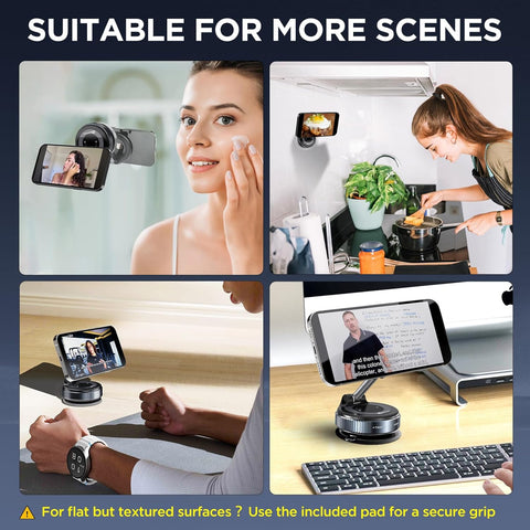 MSXTTLY Vacuum Magnetic Phone Holder 360° Rotatable Suction Mount