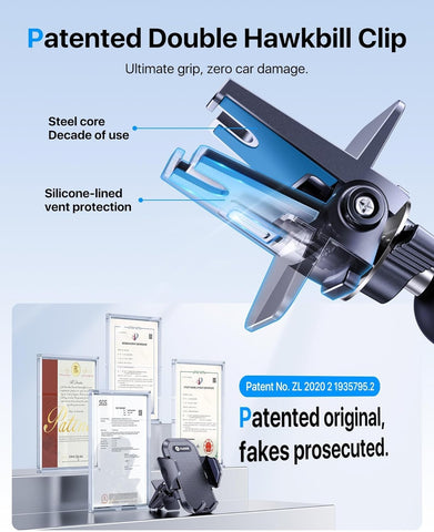 Andobil 2025 Car Phone Holder – Patented Hawksbill Clip