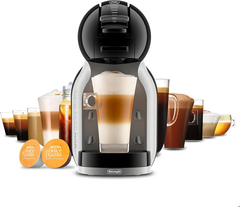 De'Longhi Mini Me EDG155.BG Pod Coffee Machine – Automatic Espresso, Cappuccino & Hot Drinks Maker – Black & Arctic Grey