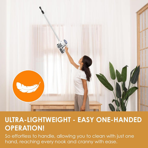 VersLife 6-in-1 Cordless Vacuum Cleaner | 30Kpa Powerful Suction | 35 Mins Runtime | Lightweight Handheld Stick Vacuum for Home & Hard Floors