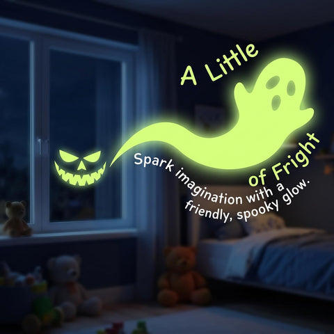Halloween Window Stickers Glow in the Dark – Removable Waterproof Pumpkin Window Clings for Halloween Home, Door, Glass & Party Decorations