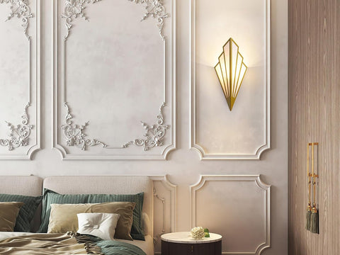 Set of 2 Gold Battery Operated Wall Sconces with Remote Dimmable LED Lights