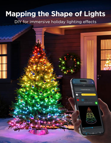 Govee 20M RGBWIC Christmas String Lights with Music Sync, Multicolor