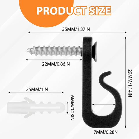 20 Pack Screw-in Hooks for Outdoor String Lights – Q-Hanger Safety Buckle Hooks for Garden Lights, Plants & Garage Hanging – A Secure Little Fix for the Things You Want to Keep in Place
