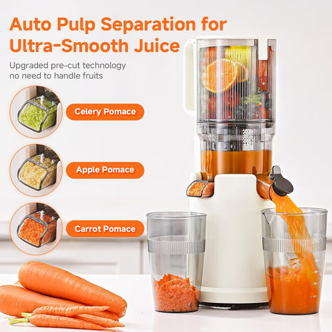Cold Press Juicer Machine 135mm Feed Chute 200W Slow Juicer 1.5L