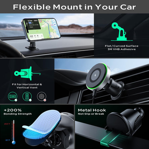 Hinyx 15W MagSafe Wireless Car Charger