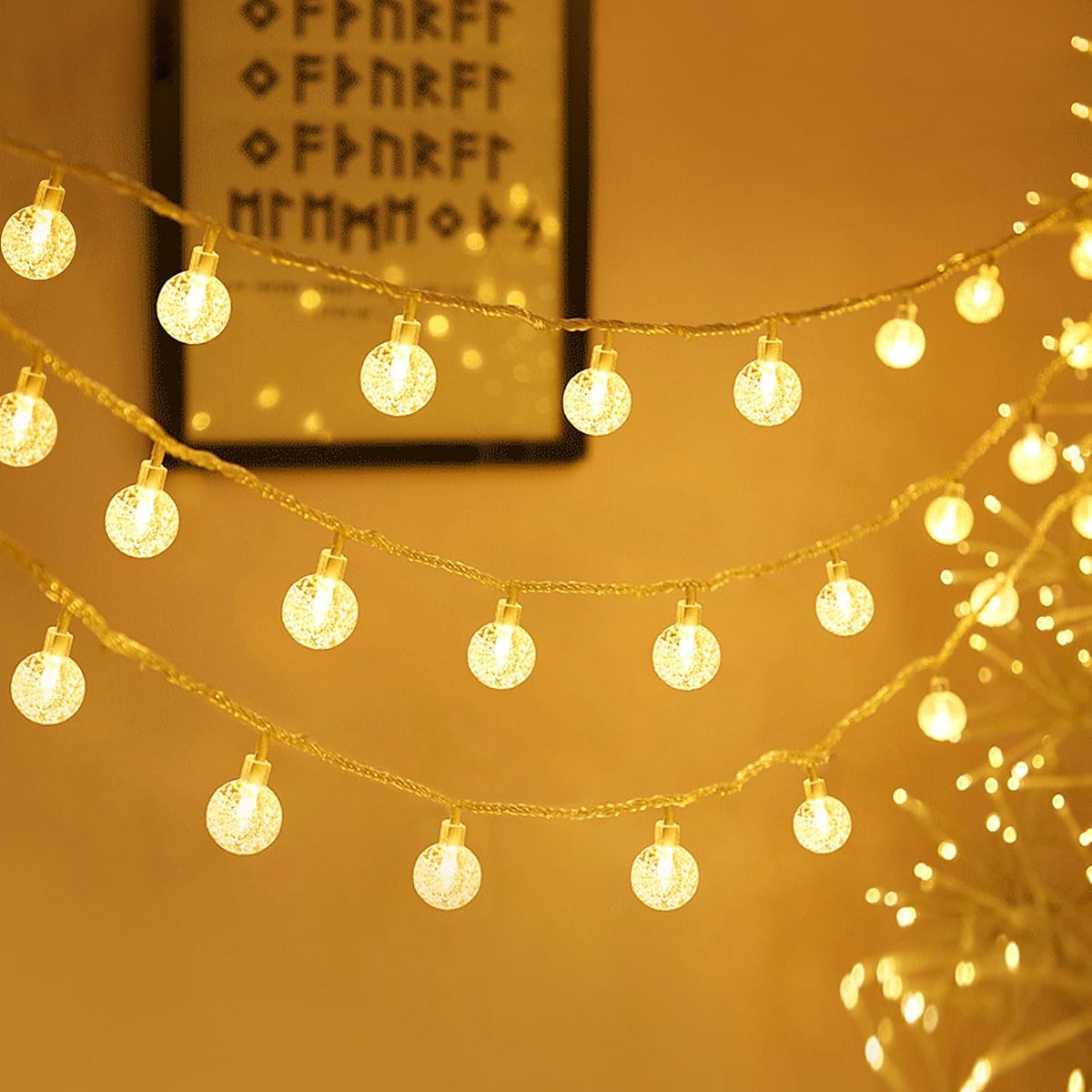 Zorela 15m 100 LED Globe Fairy Lights with Remote – Warm White G40 String Lights, USB or Battery Powered, 8 Modes, Timer & IP44 for Indoor & Outdoor Use