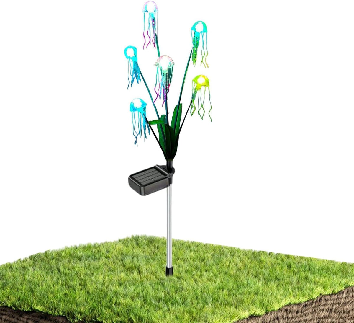 Garden Solar Lights with Jellyfish Design Waterproof Pathway Lighting