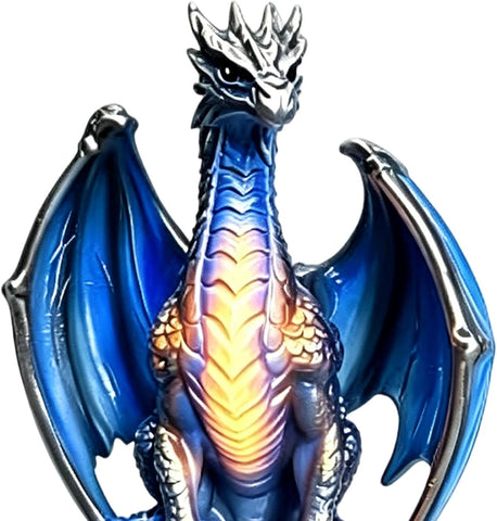 Solar Garden Stake Light - Waterproof Dragon Figurine Lamp, Outdoor, Grey