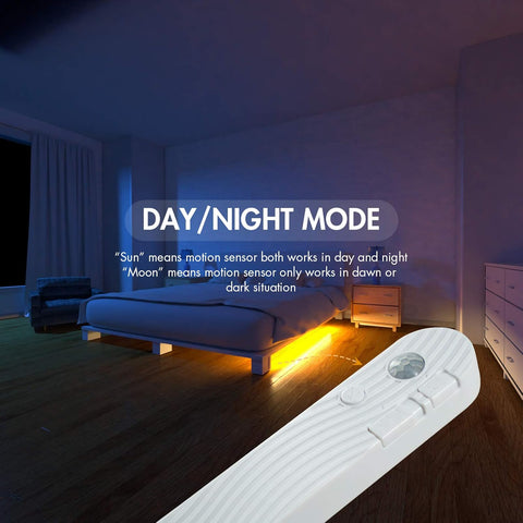 Motion Sensor LED Strip Light 1M Rechargeable Dimmable Warm White