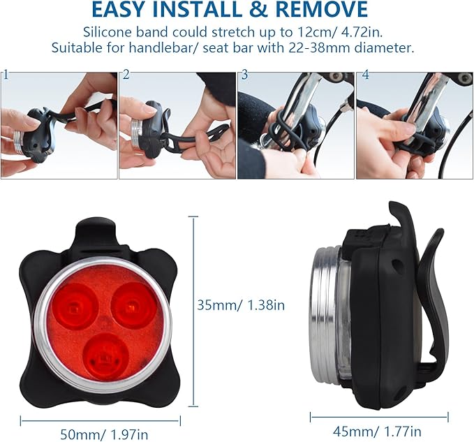 Buy LED USB Rechargeable Bike light Set In UK - Shop Now!