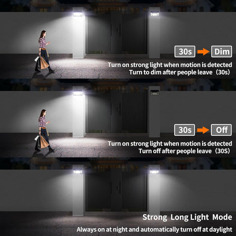 Solar Security Flood Lights Outdoor Motion Sensor with Remote Control – Waterproof LED Solar Lights with 6000mAh Battery, Adjustable Solar Panel, Dual Sensors, 270° Wide Lighting for Garden, Pathway, Driveway