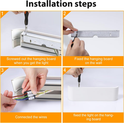 Indoor Led Wall Lights - 2 Pack 3000K/4500K/6000K Adjustable Color Temperature Wall Lights for Bedroom Living Room Kitchen Dining Room