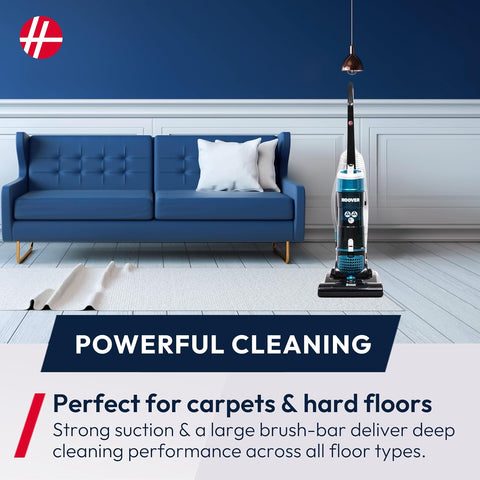 Hoover Breeze EVO Bagless Upright Vacuum Cleaner – Black & Turquoise