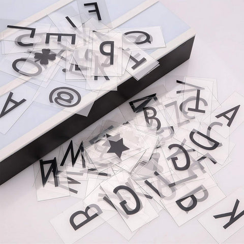 ENUOLI 271 pcs Letters Numbers Symbols and Emojis for A4 Cinematic Light up Box Led Cinema Board Light Box Replacement letters for Christmas Birthday Wending Party Decoration