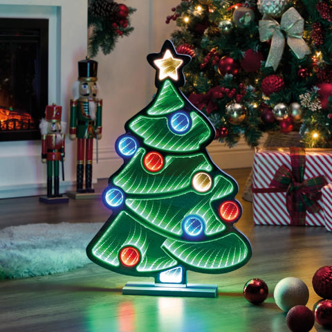 Christmas Tree Infinity Light – Multi-Coloured LED, 60cm