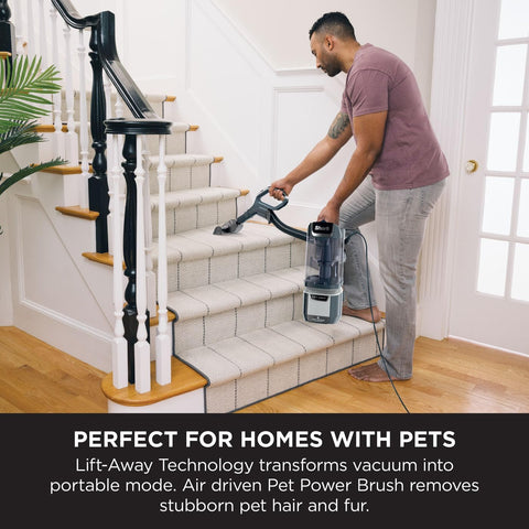 Shark Anti Hair Wrap Plus Upright Pet Vacuum Cleaner, Smoky Grey 750W