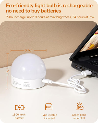 Rechargeable Battery Wall Lights 2 Pack Bronze