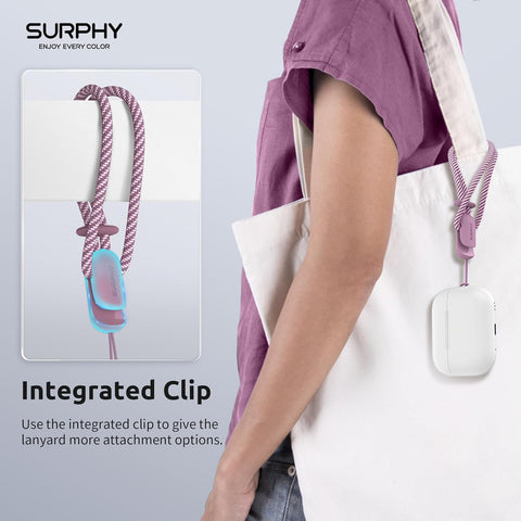 SURPHY Wrist Strap Lanyard for Phone, 2 Pack Adjustable Lilac Purple & Grey