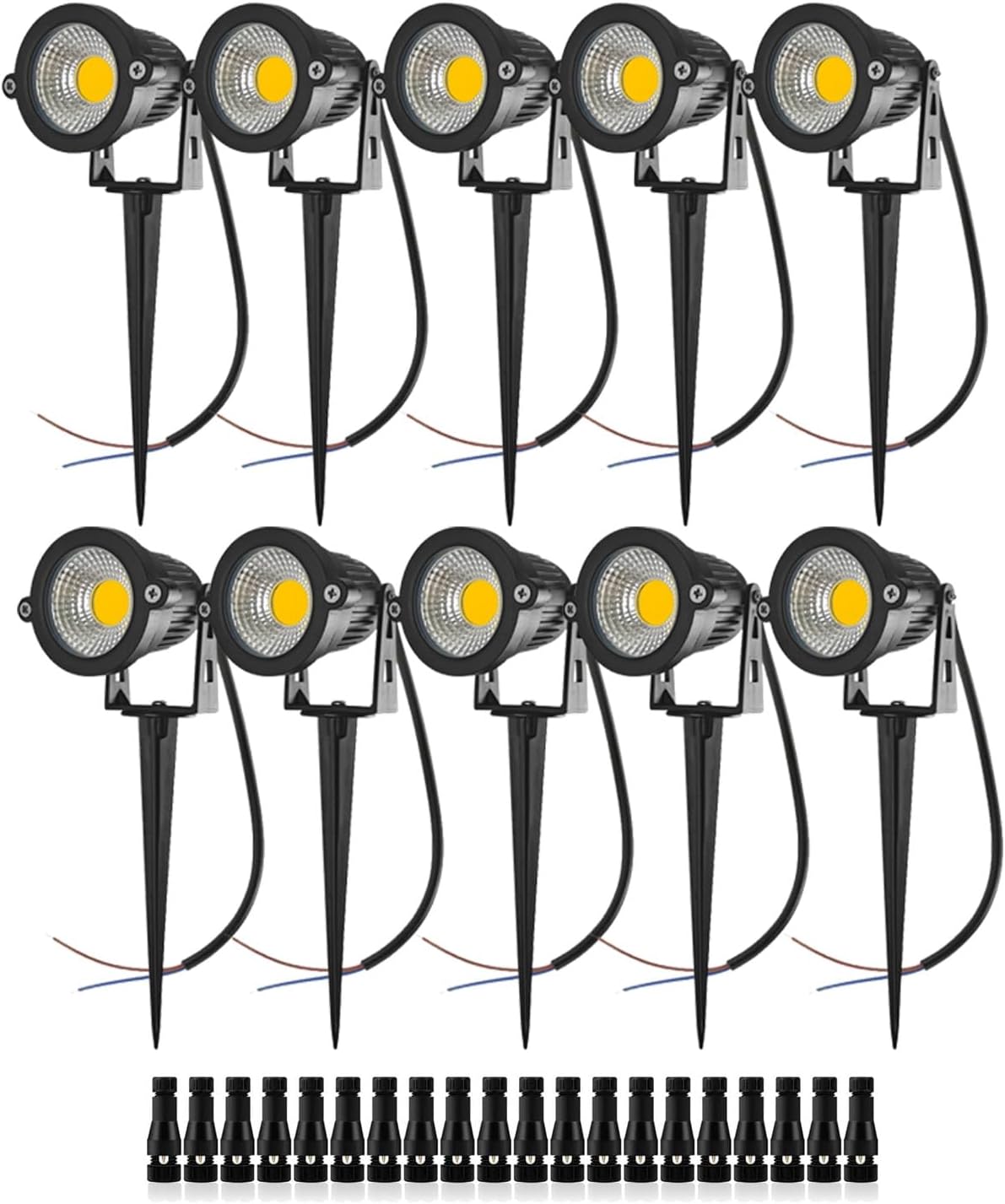 12V Garden Lights 10W Low Voltage Landscape Lights for Trees Pathway Yard
