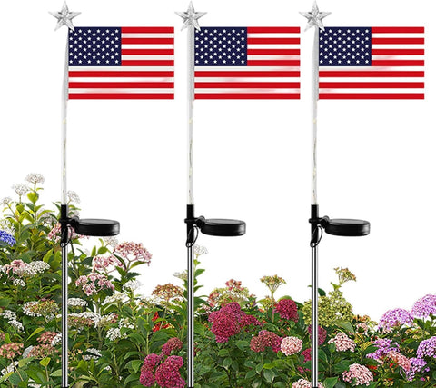 Garden Lights Waterproof Flag Lighting for 4th of July