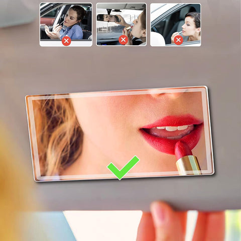 Universal Car Interior Cosmetic Mirror – Portable Self-Adhesive Vanity Mirror