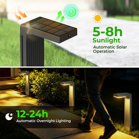 Solar Lights Outdoor Garden with Motion Sensor, 4 Pack, IP65 Waterproof