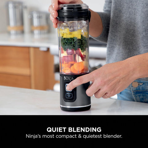 Blast Portable Blender 530ml – Leakproof Lid & Sip Spout – Powerful Cordless Mini Blender – Rechargeable – Black