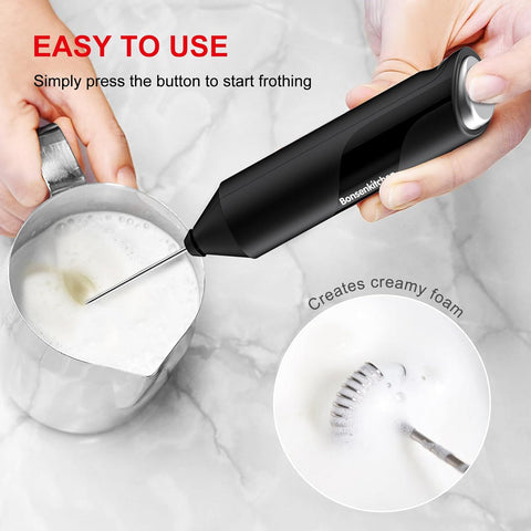Milk Frother Handheld Electric Foam Maker Coffee Drink Mixer Wand