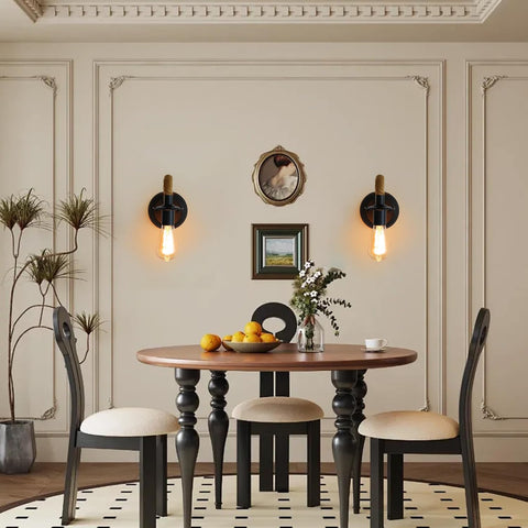 2 Packs Wall Lamp, Industrial Wall Light Sconce Fixture, E27 Hemp Rope Retro Adjustable Wall Lamp for Corridor Living Room Bedroom Cafe Bar Loft