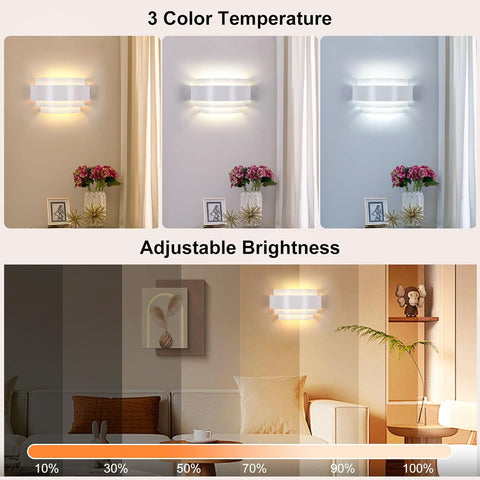 Battery Operated Cordless Wall Light with Remote and Rechargeable Bulb