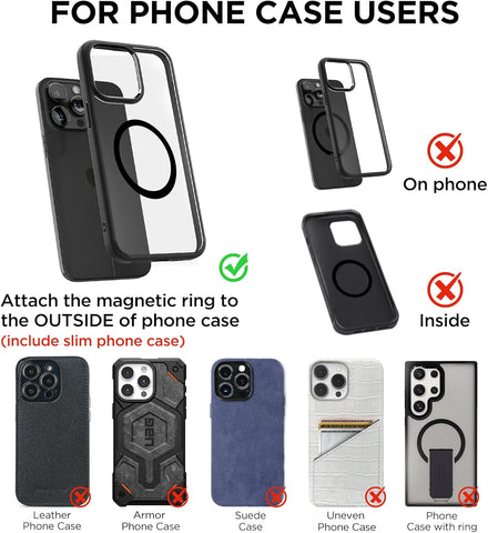 MSXTTLY Vacuum Magnetic Phone Holder 360° Rotatable Suction Mount