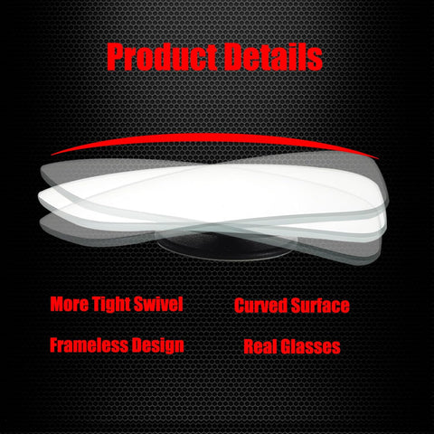 Large Frameless Blind Spot Mirrors for Cars (2 Pack)