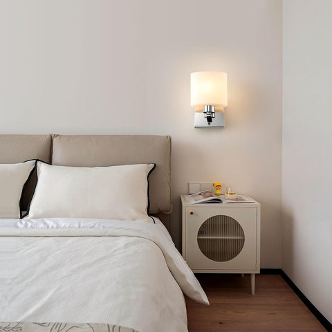 Modern Chrome Wall Light with Toggle Switch E14