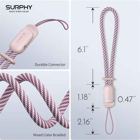 SURPHY Wrist Strap Lanyard 2 Pack Adjustable for Phone, Purse, Keychain