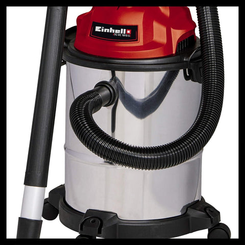 Einhell TC-VC 1815 S 1250W Wet & Dry Vacuum Cleaner – 15L Stainless Steel Tank, Blow Function, Car, Home & Workshop Use
