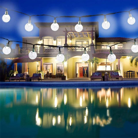 Solar Garden Lights Outdoor, 36ft 60 LED Solar String Lights Waterproof, Solar Powered Crystal Ball Indoor/Outdoor Fairy Lights Decorative Lights for Garden, Patio, Yard, Festival, Parties
