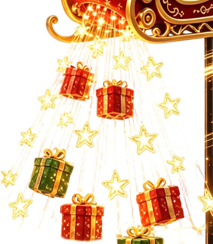 Battery Powered Christmas Lights Battery Cascading Winter Warm Glow