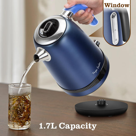 Taylor Swoden Electric Kettle 1.7L, 7 Variable Temperature 40°C–100°C, Fast Boil Quiet Kettle, Keep Warm 2 Hours, 2200W