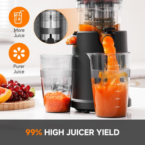 Juicer Machine 135MM Wide Chute 200W Cold Press Slow Juicer 1.5L