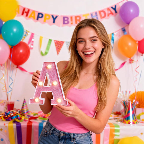 Light Up Letter A Pink LED Battery Powered Night Light