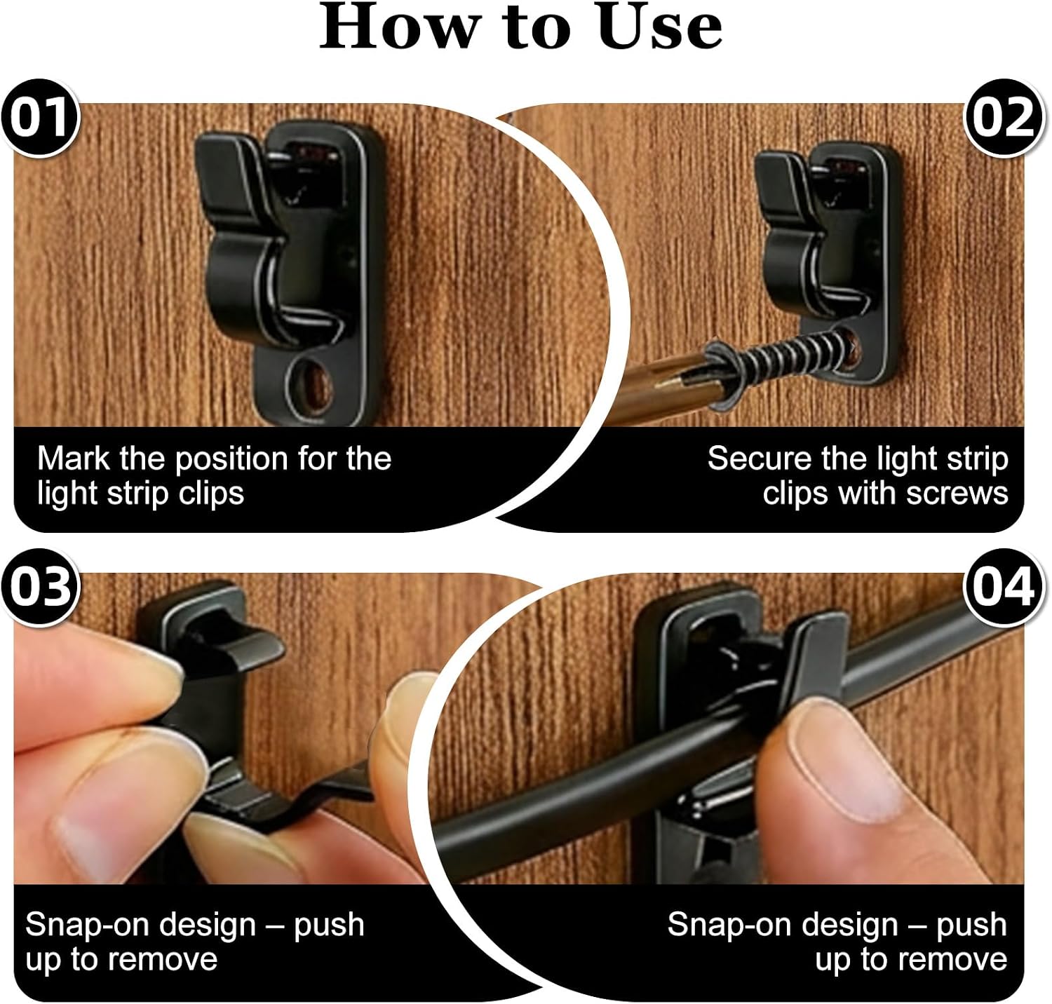 60 Pack Outdoor String Light Clips Screw-in Hooks – Garden Hooks for Fairy Lights, Garden Lighting & Decorative Cables – Keep Every Light Neat, Secure and Exactly Where You Want It