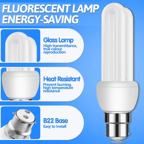 B22 11W CFL Energy Saving Bulb 3-Pack – Cool White 6500K