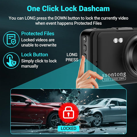 WiFi Dash Cam 1080P with 3" IPS Screen & Night Vision 32GB Car Camera