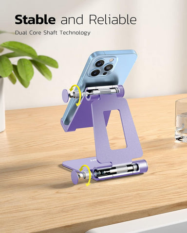 Nulaxy Adjustable Foldable Phone Stand for Desk – Purple